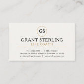 Carte De Visite Life Coach Professional White Gold (Devant)
