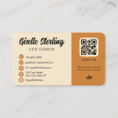 Carte De Visite Life Coach QR Code Photo (Devant)