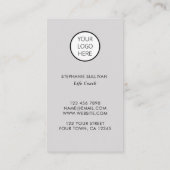 Carte De Visite Life Coach Your Logo Tree Of Life (Dos)