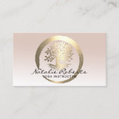 Carte De Visite Life Tree Gold Circle Yoga Méditation Spa de bien- (Devant)