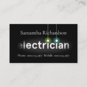 Carte De Visite Light Bulbs Electrician Vignette (Devant)
