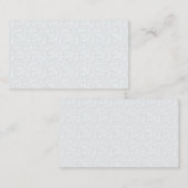 Carte De Visite Light Gray Geometric Floral Pattern (Devant / Derrière)