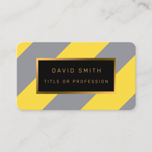 Carte De Visite Light Yellow and Soft Gray Customize (Devant)