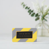 Carte De Visite Light Yellow and Soft Gray Customize (Debout devant)