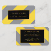 Carte De Visite Light Yellow and Soft Gray Customize (Devant / Derrière)