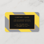 Carte De Visite Light Yellow and Soft Gray Customize (Dos)