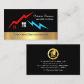 Carte De Visite Lightning Bolt Strikes Home Outage (Devant / Derrière)