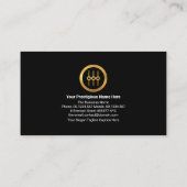 Carte De Visite Lightning Gold Sound Frequency Studio Engineer DJ (Dos)