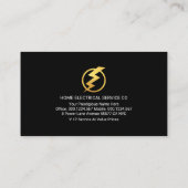 Carte De Visite Lightning Outage Gold City Skyline (Dos)