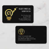 Carte De Visite Lightning Powers Bulb Tools Filament (Devant / Derrière)