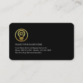 Carte De Visite Lightning Powers Bulb Tools Filament (Dos)