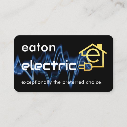 Carte De Visite Lightning Powers Gold Letter-e Circuit Home (Devant)