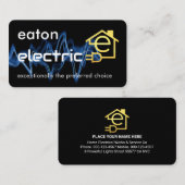 Carte De Visite Lightning Powers Gold Letter-e Circuit Home (Devant / Derrière)