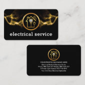 Carte De Visite Lightning Powers Home Electrical Circuit (Devant / Derrière)