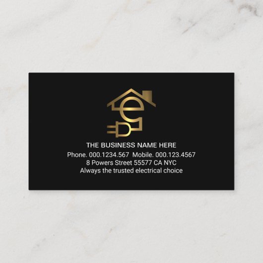 Carte De Visite Lightning Powers Up Electric Source (Dos)