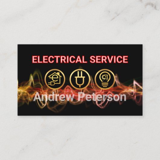 Carte De Visite Lightning Powers Up Your Name (Devant)