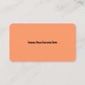 Carte De Visite Ligne Abstraite Coeur Orange Silky (Dos)