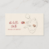 Carte De Visite Ligne art Mode maquillage, maquillage marque artis (Devant)