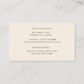 Carte De Visite Ligne art Mode maquillage, maquillage marque artis (Dos)