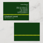 Carte De Visite Ligne Asterisk Jaune - Vert foncé (Devant / Derrière)