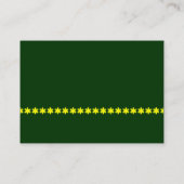 Carte De Visite Ligne Asterisk Jaune - Vert foncé (Dos)