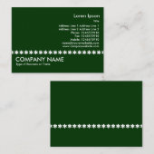 Carte De Visite Ligne Astérisque blanche - Vert foncé (Devant / Derrière)