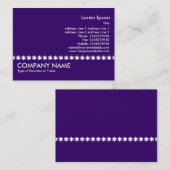 Carte De Visite Ligne Astérisque blanche - Violet (Devant / Derrière)