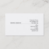 Carte De Visite Ligne blanche simple (gris) (Dos)