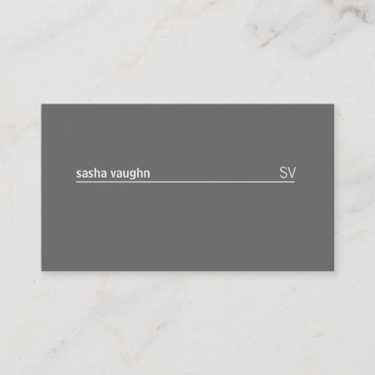 Carte De Visite Ligne blanche simple (gris) (Devant)
