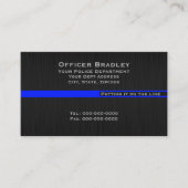 Carte De Visite Ligne Bleue fine Soutien de la police LEO (Devant)