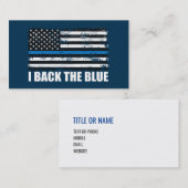 Carte De Visite Ligne bleue mince DRAPEAU de CREATE-YOUR-OWN (Devant / Derrière)