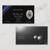 Carte De Visite Ligne Bleue mince Patch et Badge personnalisés (Devant / Derrière)