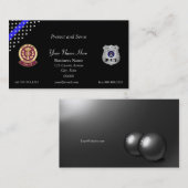 Carte De Visite Ligne Bleue mince Patch et Badge personnalisés (Devant / Derrière)