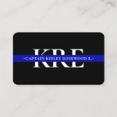 Carte De Visite Ligne Bleue Mince Police Officier Moderne (Devant)