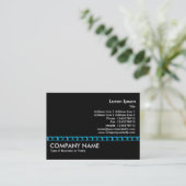 Carte De Visite Ligne bleue - Noir (Debout devant)