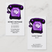 Carte De Visite Ligne chaude violette - Blanc (Devant / Derrière)