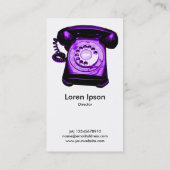 Carte De Visite Ligne chaude violette - Blanc (Dos)