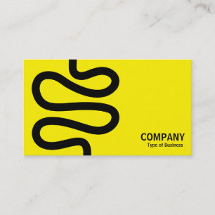 Carte De Visite Ligne courbe - Noir sur Jaune