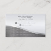 Carte De Visite Ligne courbée Silver Metallic Professional (Dos)