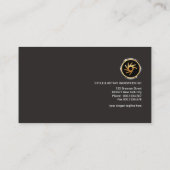 Carte De Visite Ligne créative Président noir simple d'or de Faux (Dos)