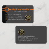 Carte De Visite Ligne d'alimentation de prise électrique (Devant / Derrière)