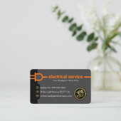 Carte De Visite Ligne d'alimentation de prise électrique (Debout devant)