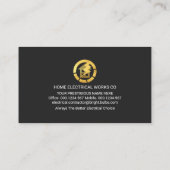 Carte De Visite Ligne d'alimentation pour icônes électriques de la (Dos)