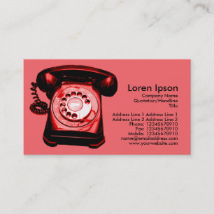 Carte De Visite Ligne d'assistance téléphonique - Rouge