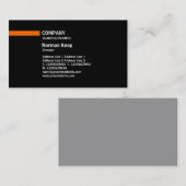 Carte De Visite Ligne de couleur - orange (Devant / Derrière)