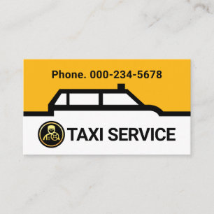 Carte De Visite Ligne de taxi à la frontière de la route automobil