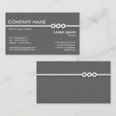 Carte De Visite Ligne de trois hublots - gris (Devant / Derrière)