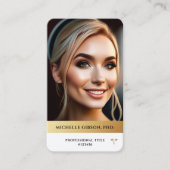 Carte De Visite Ligne d'or blanc élégant professionnel moderne (Devant)