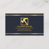 Carte De Visite Ligne d'or professionnelle Construction Home (Dos)