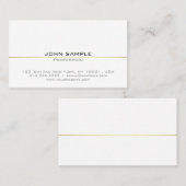 Carte De Visite Ligne d'or simple moderne et élégant professionnel (Devant / Derrière)